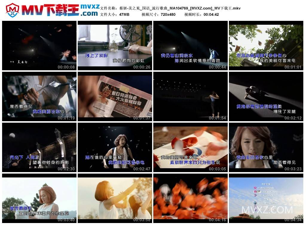 蔡妍-美之见_国语_流行歌曲_MA104769